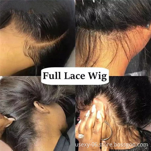 wholesale glueless 360 human hair wigs for women 13x6 hd lace frontal wig virgin brazilian straight perruque full lace wig human